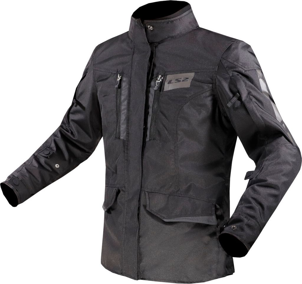 LS2 Metropolis Evo wasserdichte Damen Motorrad Textiljacke, schwarz, 3XL