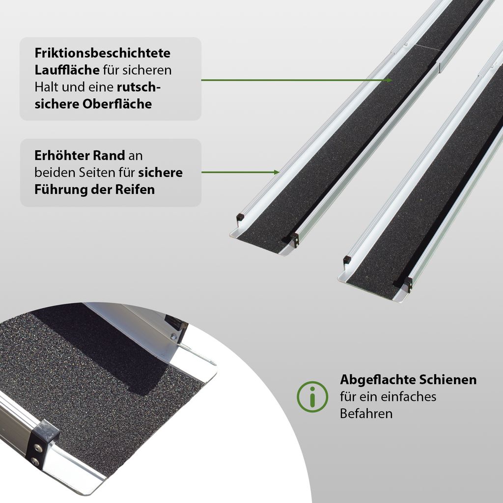 TRUTZHOLM 2 x Teleskoprampe 105-183cm Traglast 272 Alu grau Produktbild 9