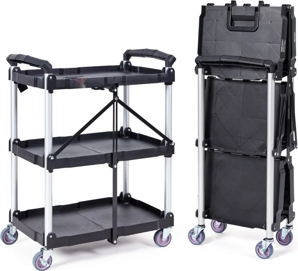 Desserte de cuisine étroite à roulettes, chariot polyvalent à 3 bacs
