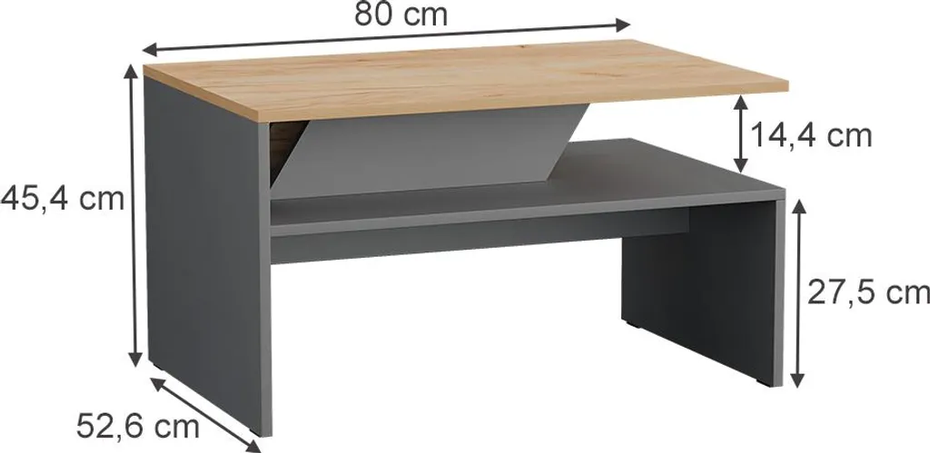 Table basse Vicco Arden résistante et facile à monter pour salon moderne