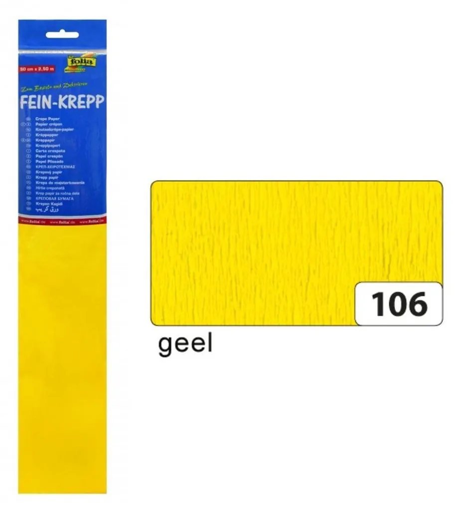 Papier Crépon pour Activités Manuelles et Décorations de Table Jaune