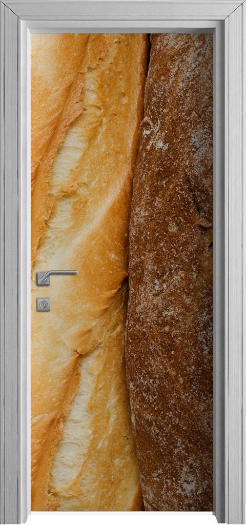 Tür Selbstklebende 80x210 cm Türfolie Türtapete Klebefolie - frisches Brot Lebensmittel
