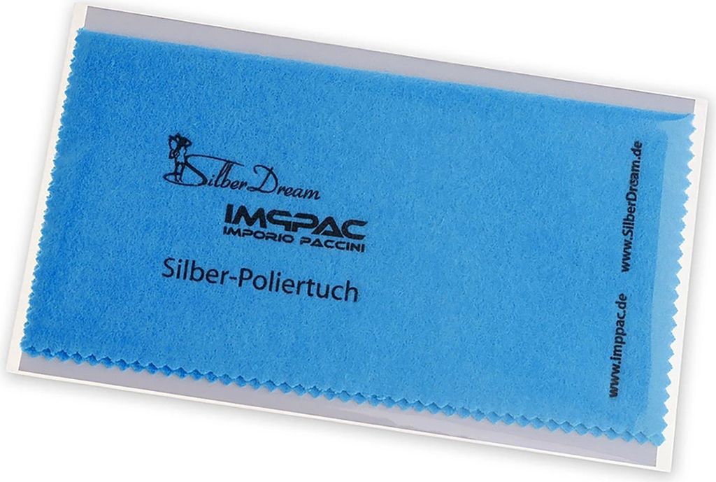 SilberDream 15x16cm Reinigungstuch 1 Stück blau Imppac Poliertuch ZAP137B1