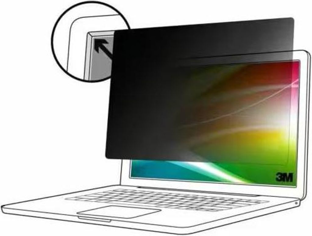 3M Bright Screen Blickschutzfilter für 13.3in Vollbild-Laptop, 16:9, BP133W9E, 33,8 cm (13.3"), 16:9, Laptop, Rahmenloser Blickschutzfilter, Glän...