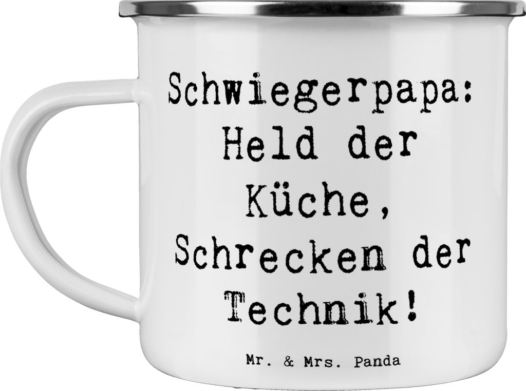 Mr. & Mrs. Panda Motivtasse Spruch Schwiegerpapa Küche - Weiß - Geschenk, Teetasse, Fähigkeiten, Held der, Kaffeepott, Humor, Haferl, Verwandte,...