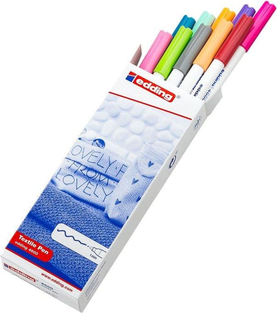 penna tessile edding 4600 trend assortito (scatola da 10) Immagine del prodotto 