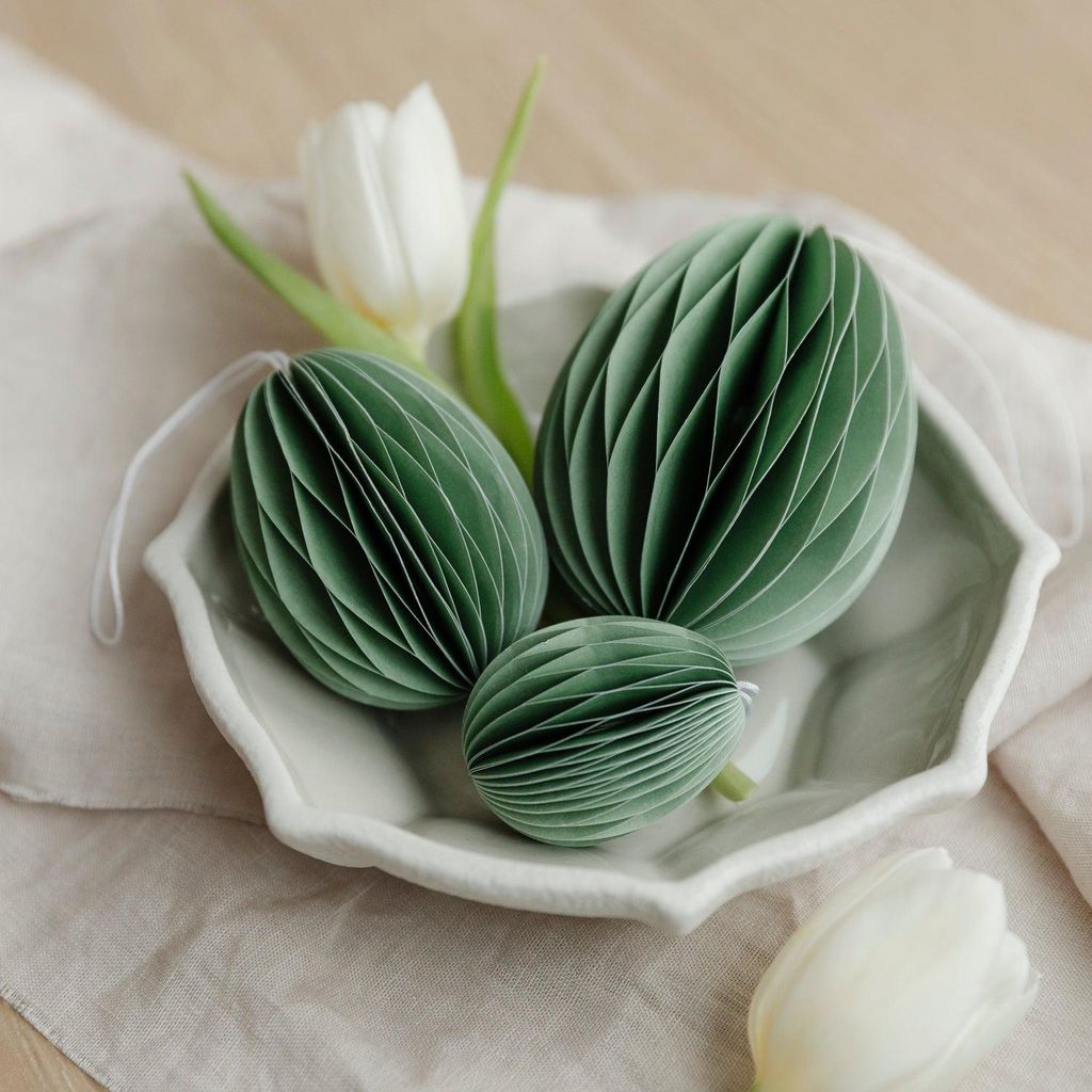 Osterei aus Papier - grün: medium Produktbild 