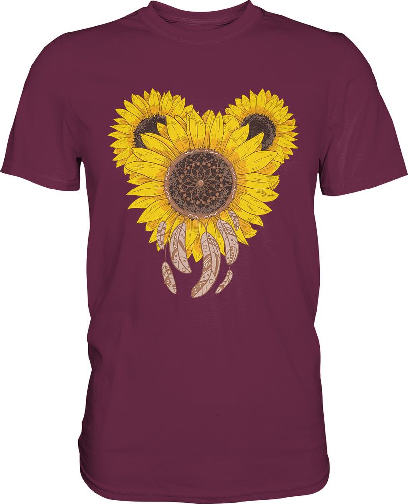 Sonnenblumen Gärtner Shirt Garten Motiv – Burgundy / L Produktbild 