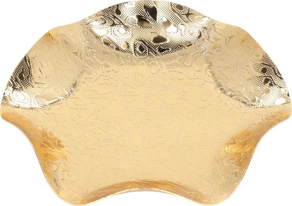 Goldene Obstschale, Handgalvanisierungsprozess, schönes Muster, glattere Oberflächen, Snack-Tablett für Familienessen, Partys