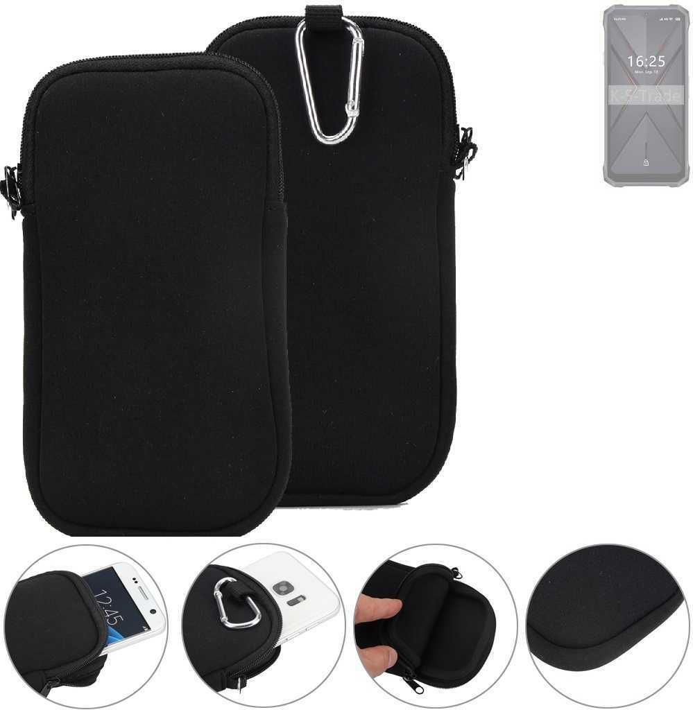K-S-Trade Neopren-Hülle Handyhülle kompatibel mit Hotwav T7 Schutzhülle Neoprenhülle Sleeve Schutz-Hülle Gürtel Tasche Case Holster Handytasche