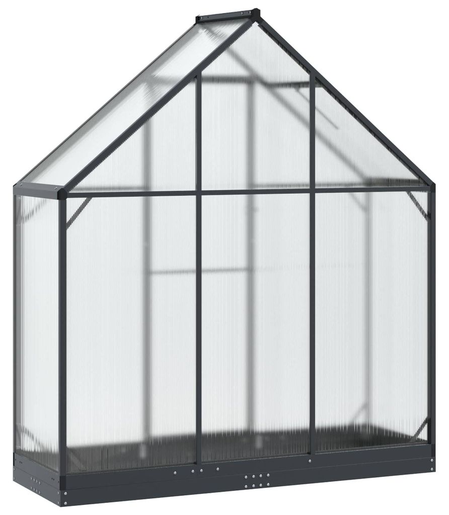 vidaXL Garten Gewächshaus mit Tür Anthrazit 183,5 x 63,5 x Produktbild 