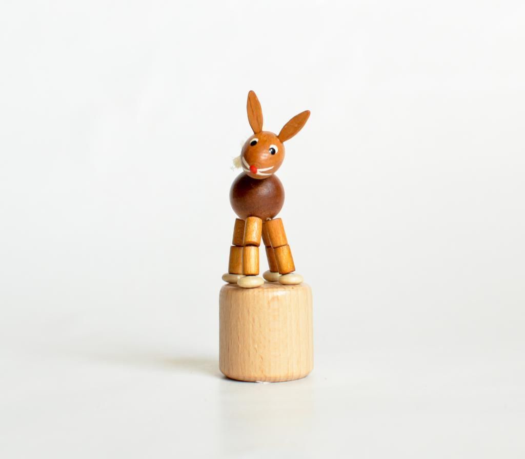 Holzspielzeug Wackelfigur Hase Höhe=8,5cm NEU