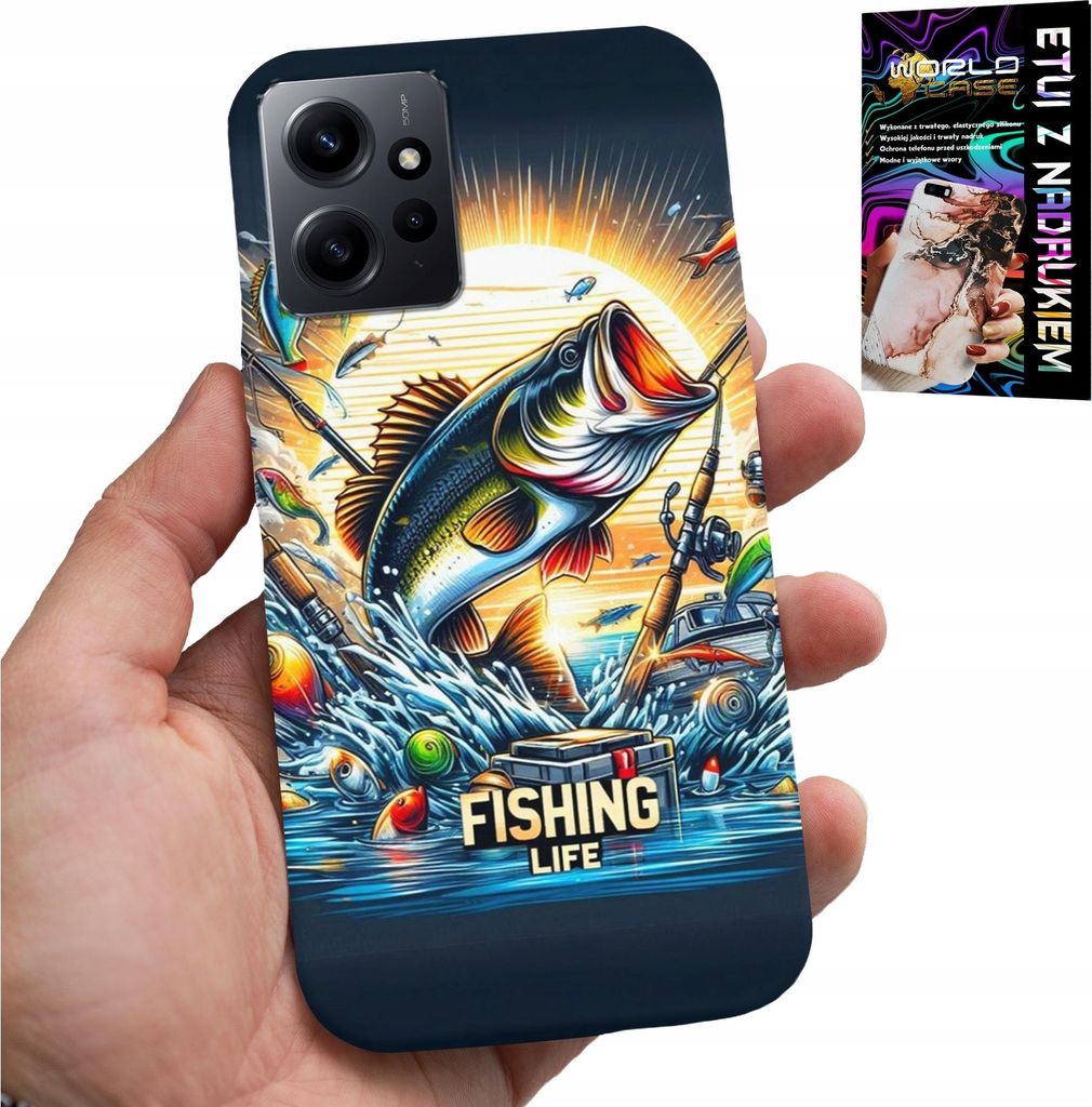 Hülle Für Xiaomi Note 12 4G - Angler-Designs, Fisch, Kabeljau, Lachs