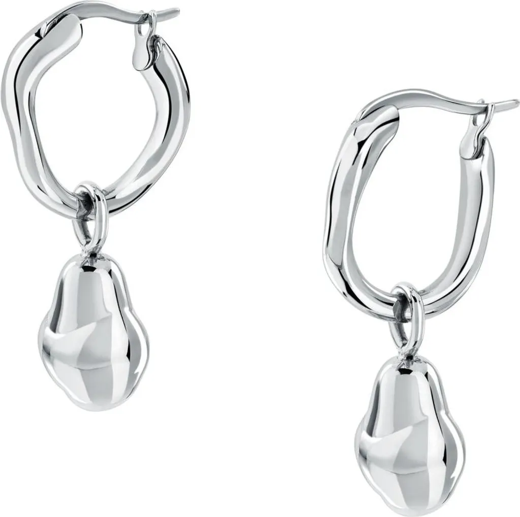 Boucles d'oreilles 2en1 anti-allergie en acier T-Design TJAXA16 rondes