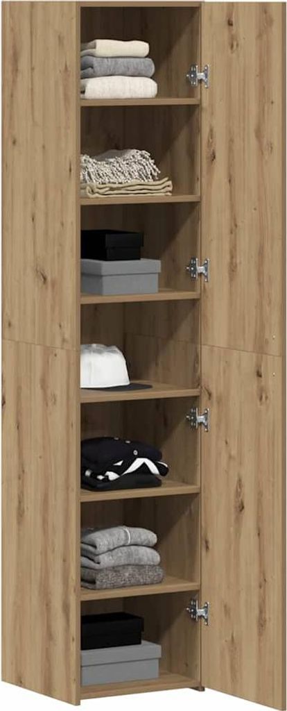 vidaXL Vysoká skriňa Artisan – dub 40 x 42,5 x 185 cm Obrázok produktu 