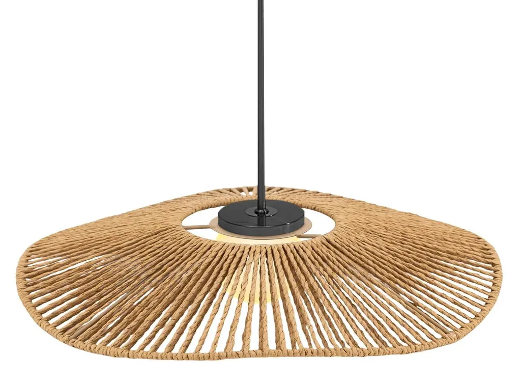 Lot de 2 suspensions bohèmes en papier tressé pour lustre et plafond