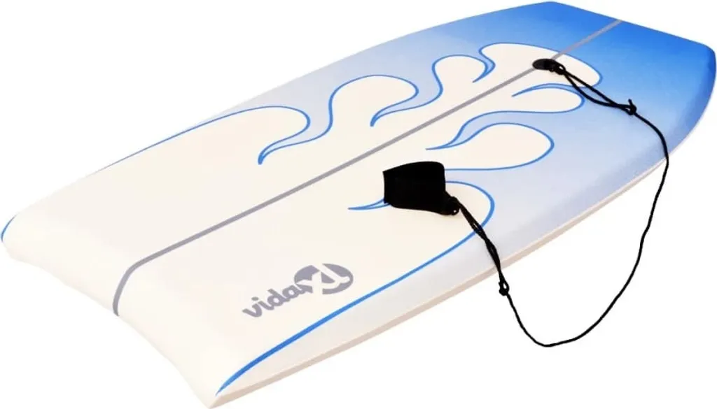Bodyboard bleu 94 cm idéal pour apprendre à surfer dans les rouleaux