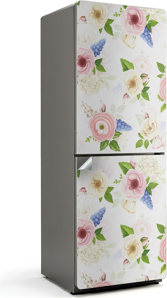 Vertikale Streifen in Aquarell – Kühlschrank Aufkleber – Klebefolie Kühlschrank – Kühlschrank Dekor – Kühlschrankfolie selbstklebend ...