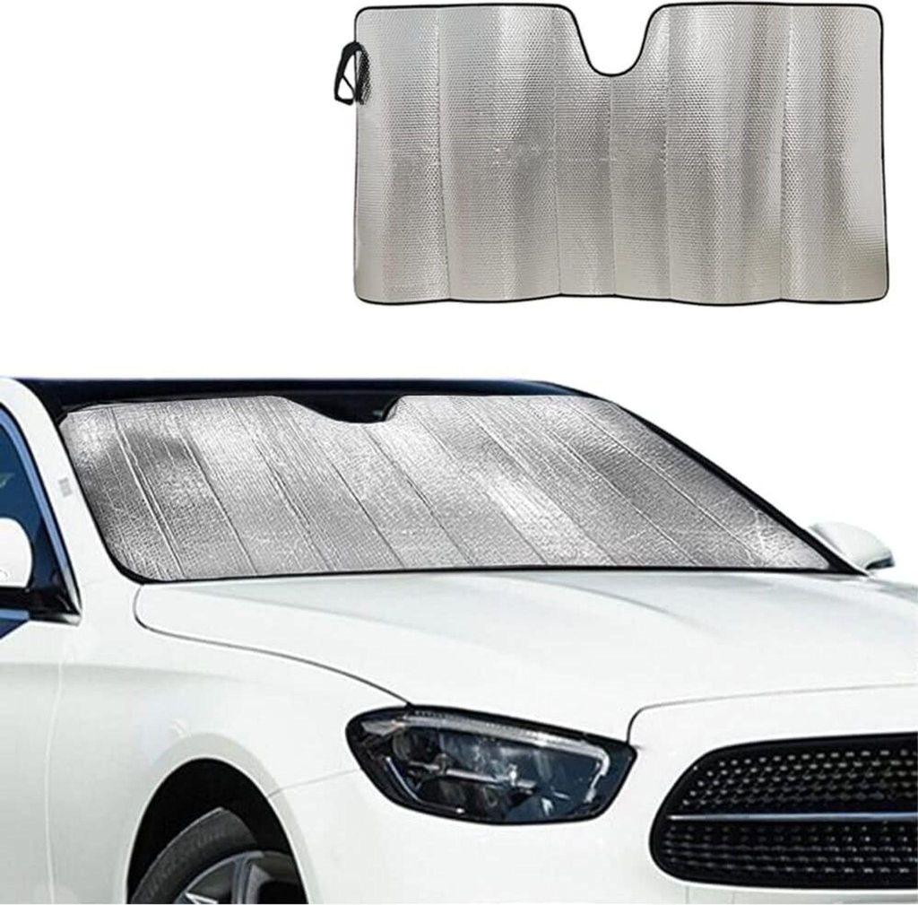 Sonnenschutz Auto Frontscheibe, Sonnenblende Frontscheibe Windschutzscheibe Faltbar UV-Schutz Sonnenschirm Schutz 130 * 60CM Autosonnensch
