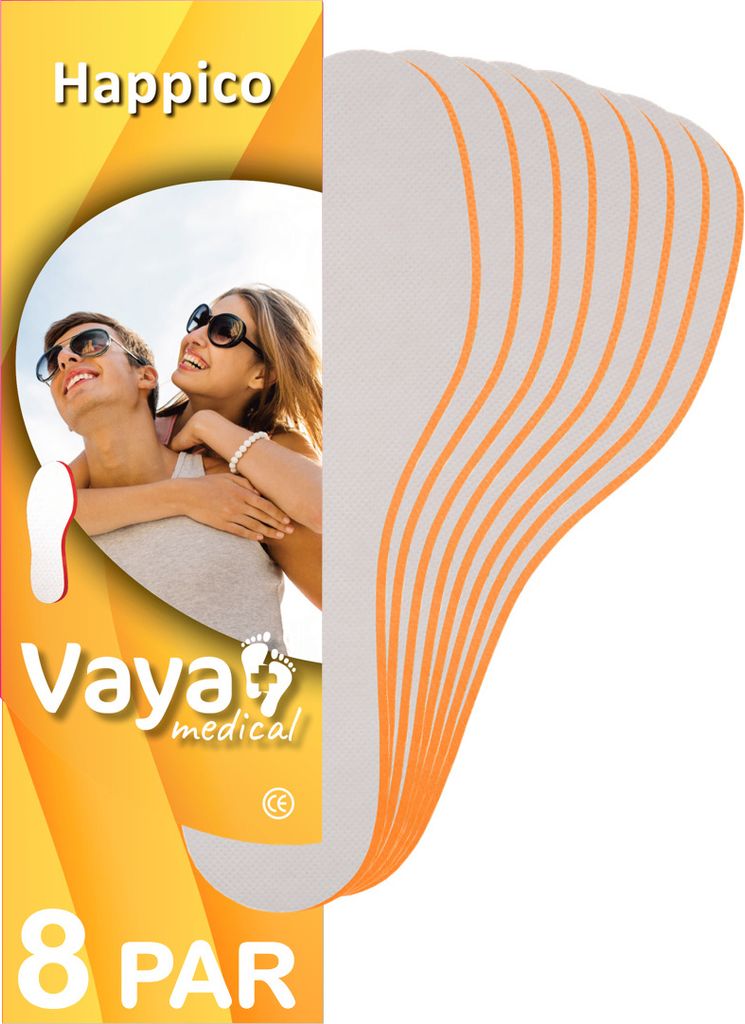 Duftende dünne Anti-Schweiß-Einlagen für frische und trockene Füße Vaya Happico 8 Paar 37-38