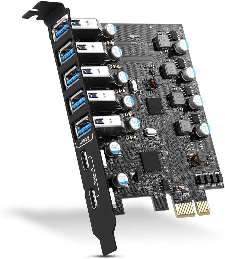Extension USB 3.0 pour PC fixe 7 ports idéal pour périphériques et disques