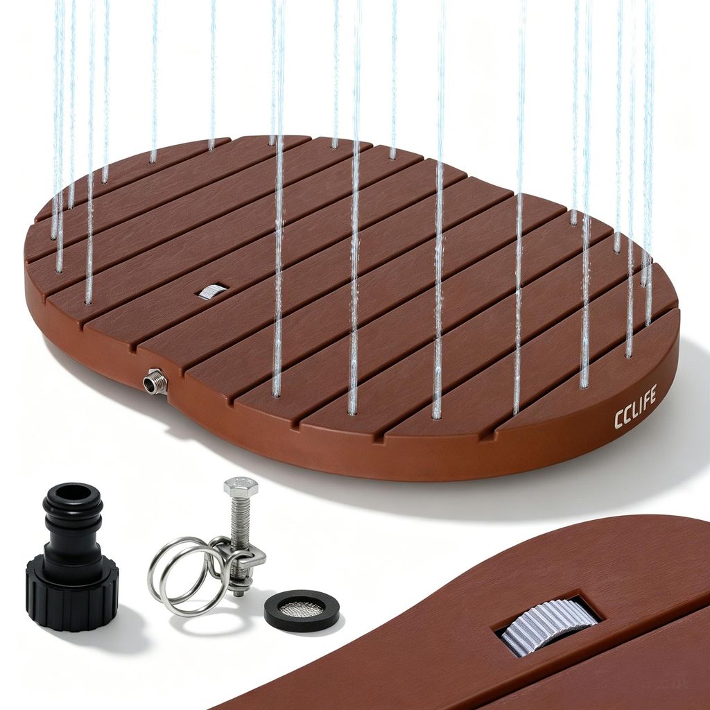 Gartendusche Bodendusche Outdoor Außendusche Rostrot Dusche Produktbild 