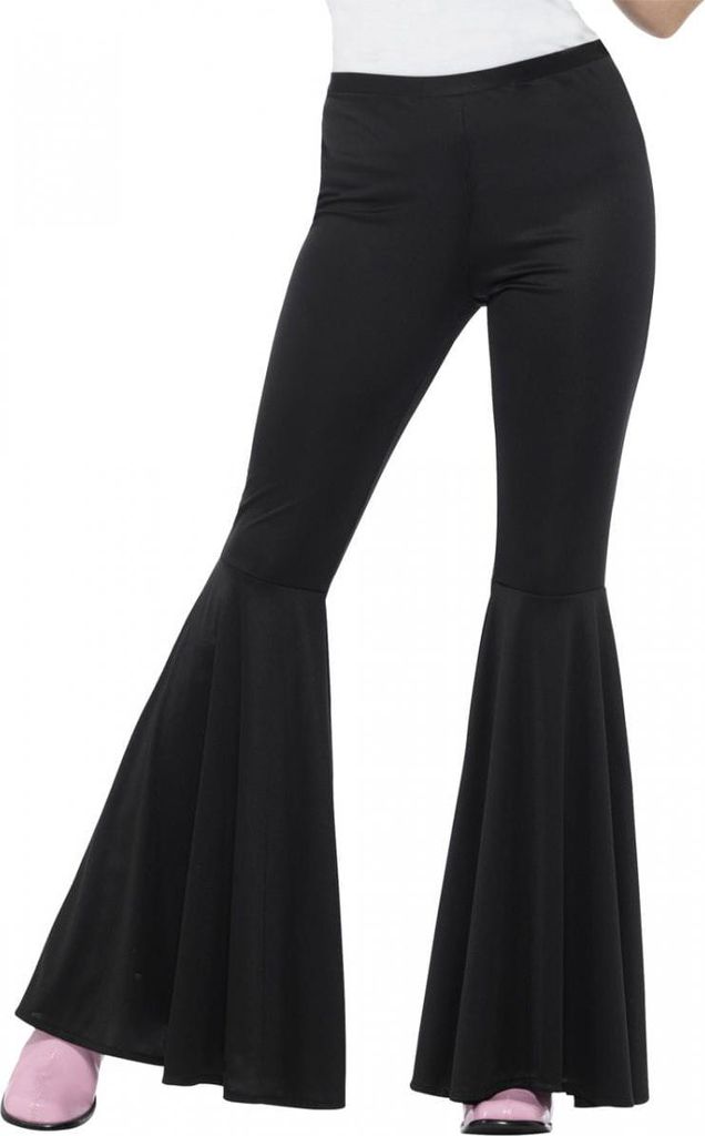 Schwarze Damen Schlaghose für Fasching & Karneval Größe: M/L