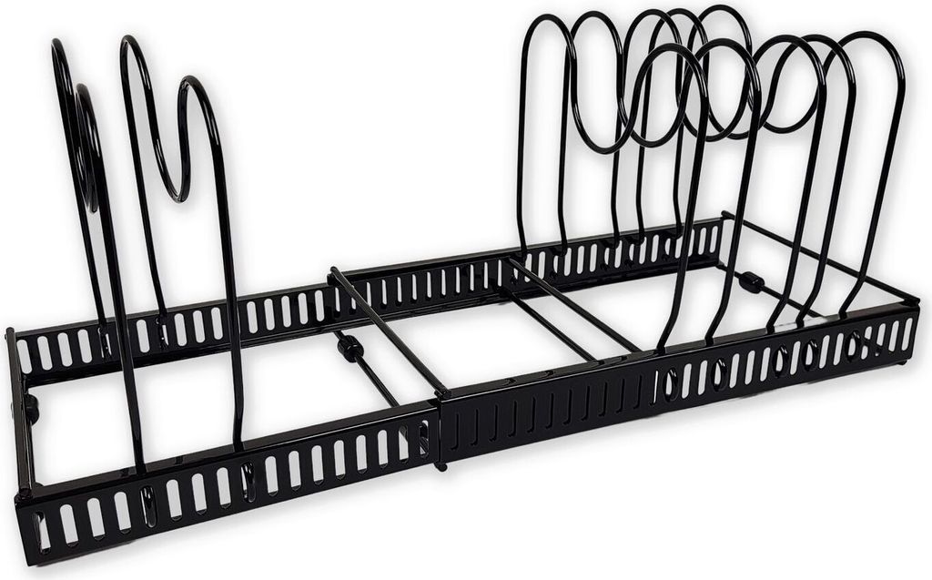 Abtropfgestell Tropfgestell für Geschirr Teller Pfannen und Deckel in Schwarz