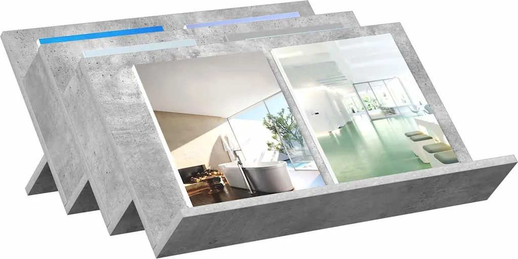 SYFAX Scaffale Ufficio Grigio Concrete 65x53x28,5 cm - Porta Documenti