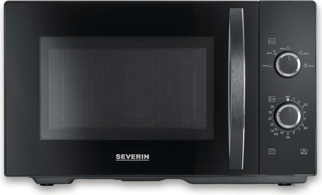 Severin Mikrowelle Solo MW 7888 aus Edelstahl, schwarz Mikrowelle Mikrowellengerät