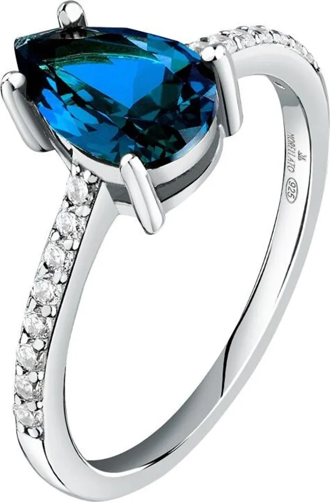 Bague argent anti-ternissement Tesori SAIW2040 zircons - Taille 54 FR