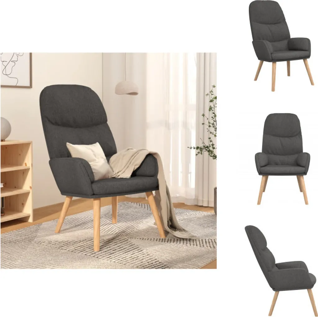 vidaXL Poltrona Relax in Tessuto Grigio Scuro - Comfort e Design Moderno
