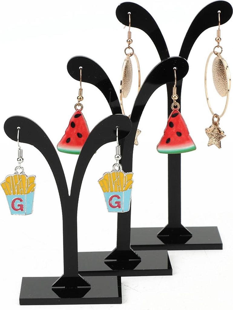 Dreiteiliger Ohrring-Halter Ohrring-Display-Ständer Schmuckständer Schmuckständer (Bohnensprossen)
