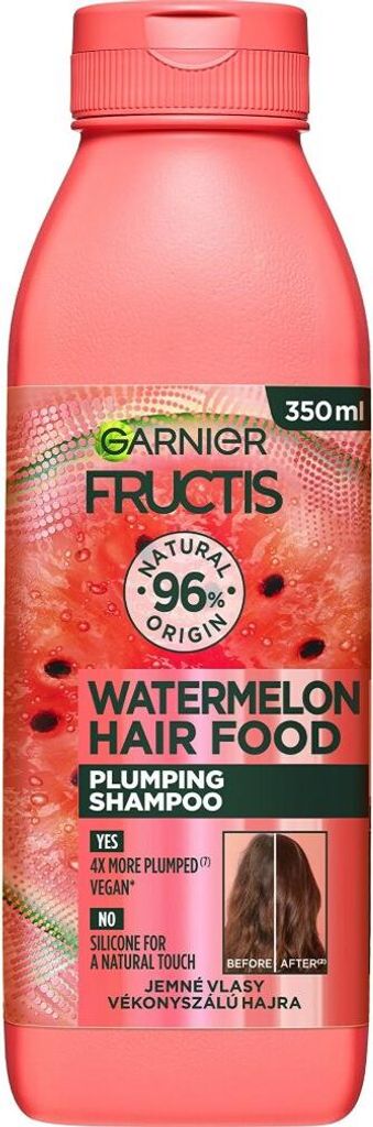 Fructis Hair Food Watermelon Plumping Shampoo - Gentle Shampoo For Hair Volume
