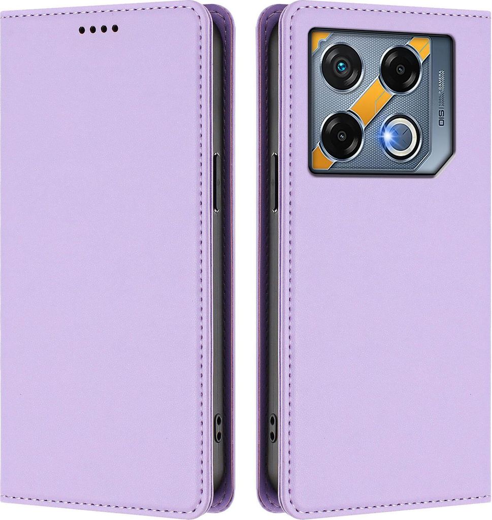 Handyhülle für Infinix GT 20 Pro 5G, Kunstleder Klapphülle Stoßfeste Magnetische Hülle mit Ständer Violett