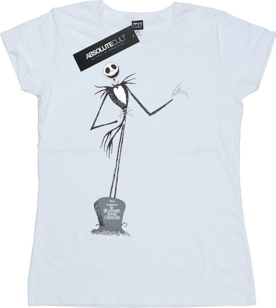 Disney - "Nightmare Before Christmas" T-Shirt für Damen BI35484 (L) (Weiß)