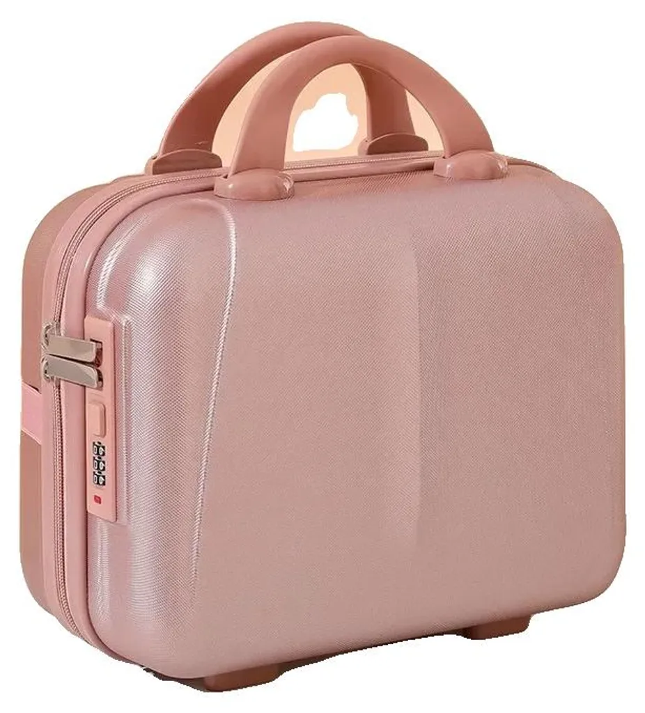 Mini Sac de Voyage Portable 14 Pouces 350mm Rose Doré à Double Zip