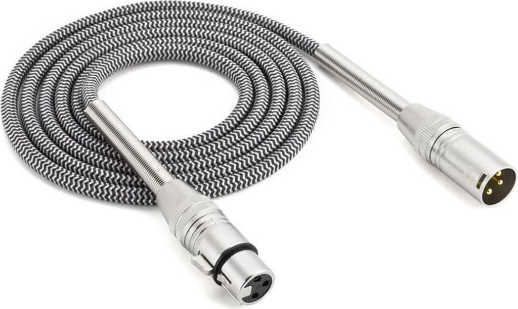 INF Silbernes XLR-Stecker auf Buchse Mikrofonkabel für Mixer Verstärker Lautsprecher - 3/5/10M 10 m