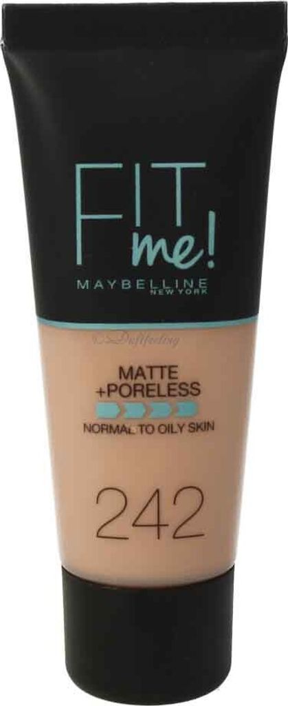 Maybelline Fit Me Foundation Matte & Poreless Full Coverage Blendable for Normal to Oily Skin 30ml 242 Light Honey