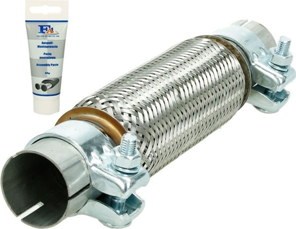 ECD Germany Universal Flexrohr mit 2 Schellen, 45x200 mm, Produktbild 