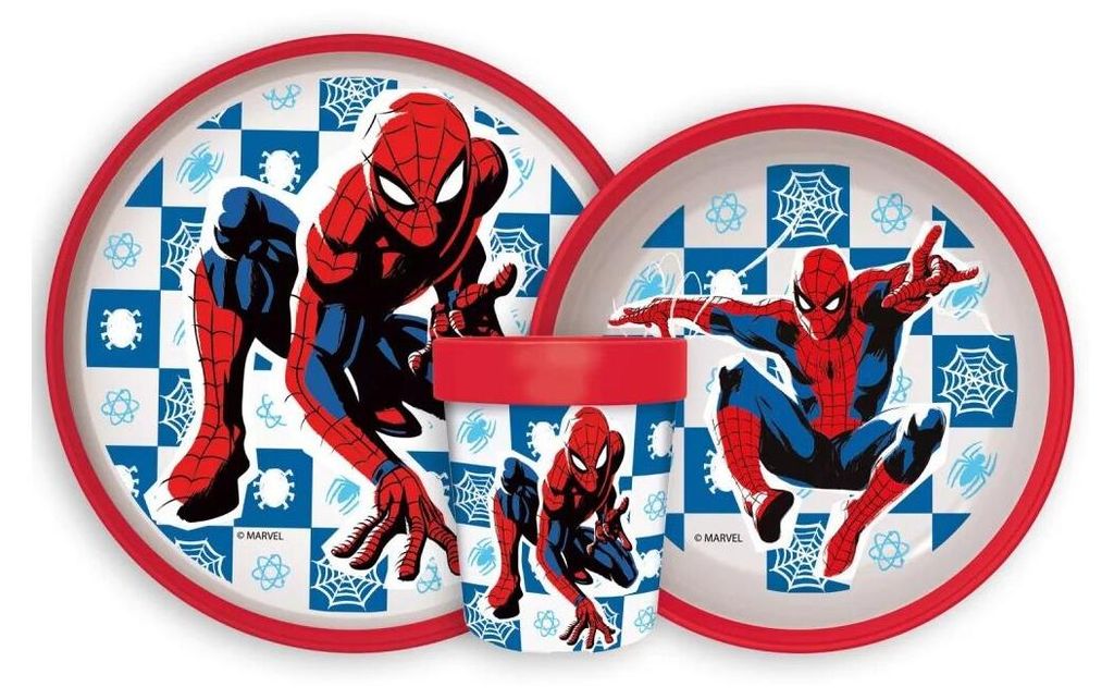 Spiderman Midnight Flyer, antislip serviesset Productafbeelding 
