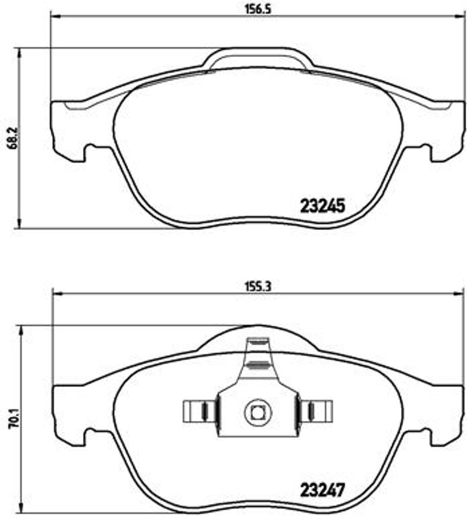 Brembo Bremsbelagsatz, Scheibenbremse Vorderachse P 68 040