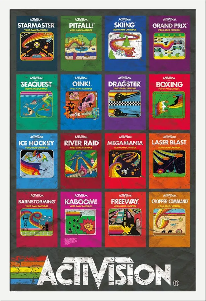 Poster Activision avec Cadre MDF Blanc Shinsuke et Vitre Acrylique Maxi
