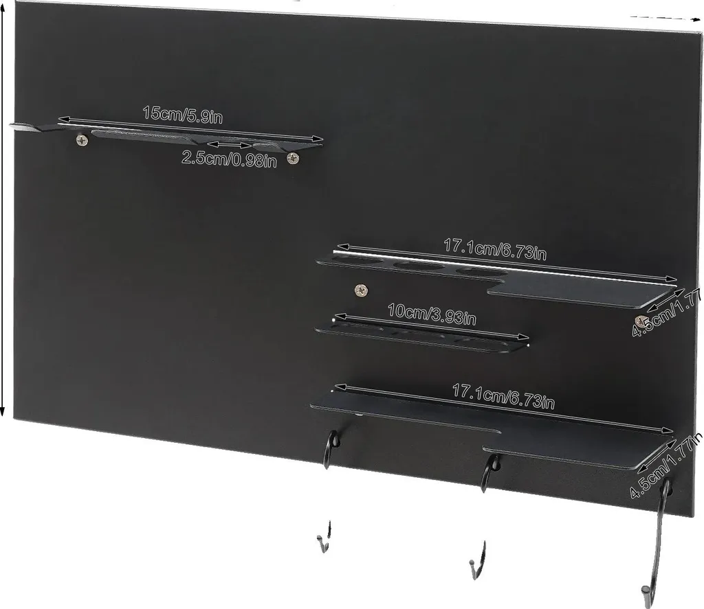 Scaffale Salvaspazio Parete 4 Ripiani Nero - Organizer Utensili Caffè - 1