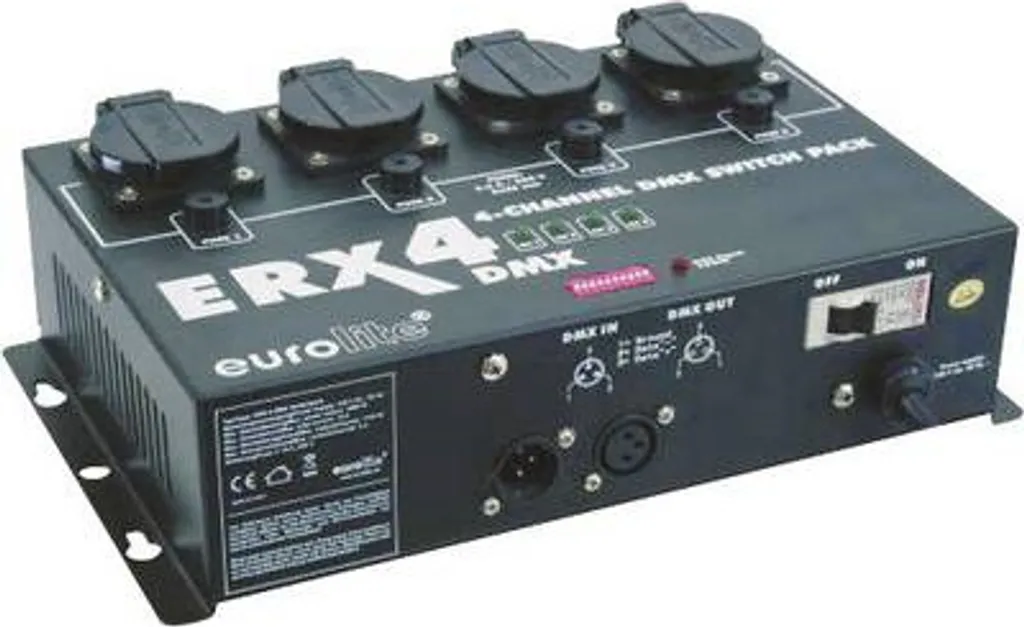 Eurolite ERX-4 DMX Switchpack : 4 Sorties Sécurisées et Écran de Contrôle