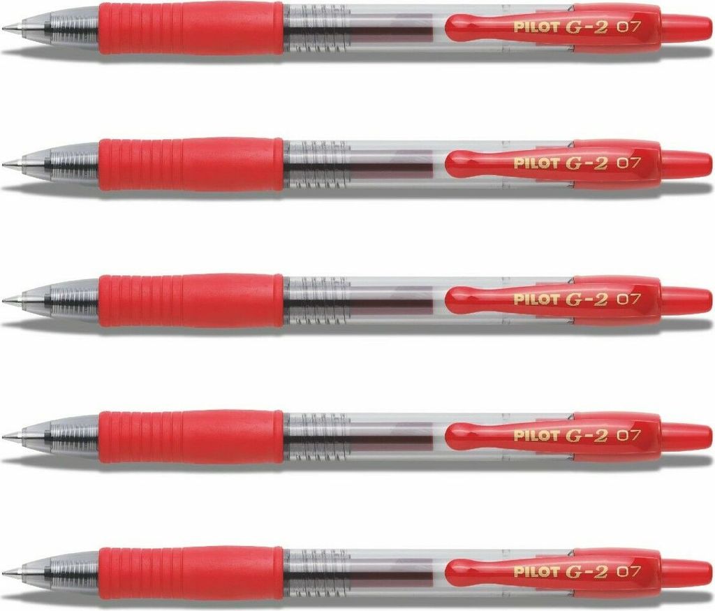 Pilot G2-07 Gelschreiber rot - 5er-Set Produktbild 