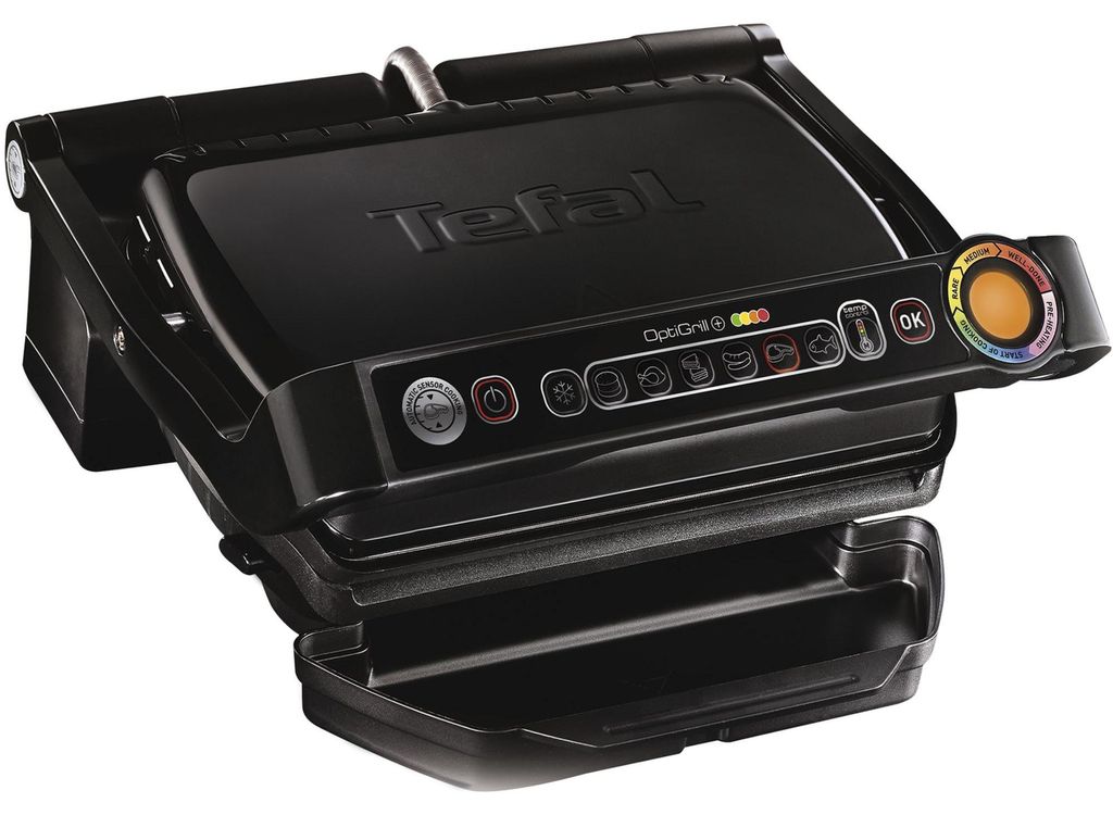 Tefal OptiGrill + GC7128, Schwarz, Edelstahl, Rechteckig, Produktbild 