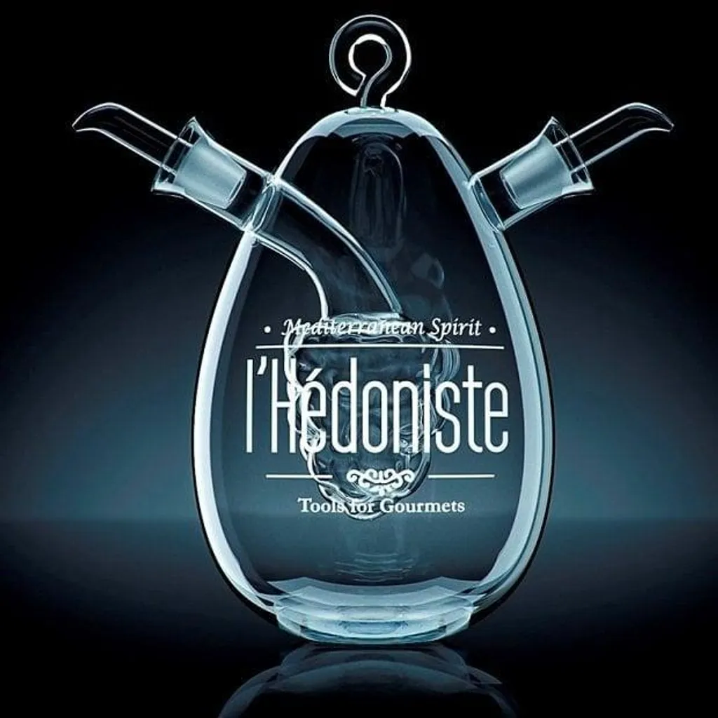 Set Olio e Aceto Antigoccia 2 in 1 in Vetro - Ampolla Doppia 500ml - 7