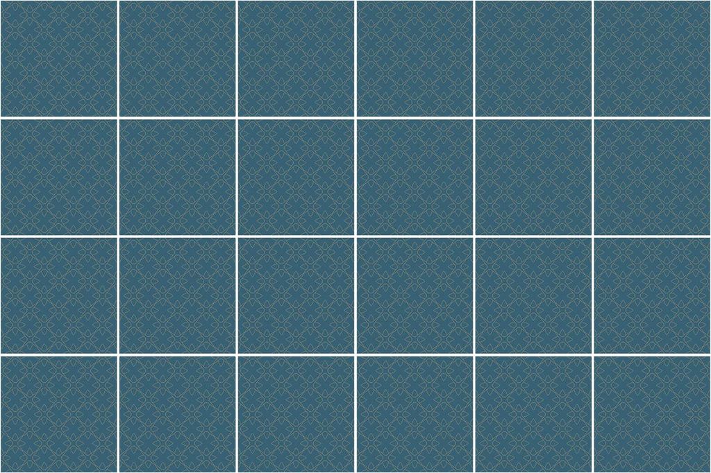 Fliesenaufkleber 10×10 cm – 24 Stück – Selbstklebend – Wasserfest – Pflegeleicht – Hitzebeständig – Für Küche & Bad – Geometrie ...