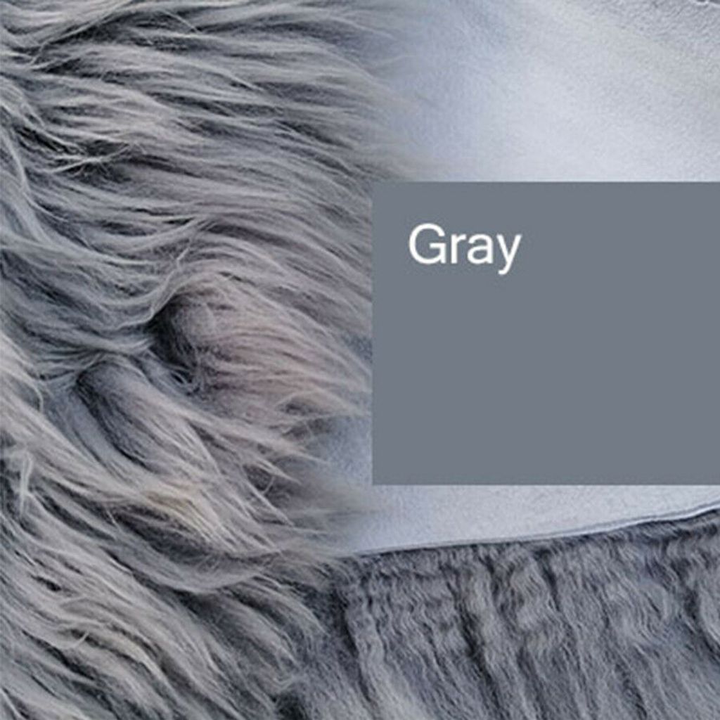 Top Öko Lammfell Schaffell Felle Grau Gray Grey Neu L-Xl 80Cm - 100Cm